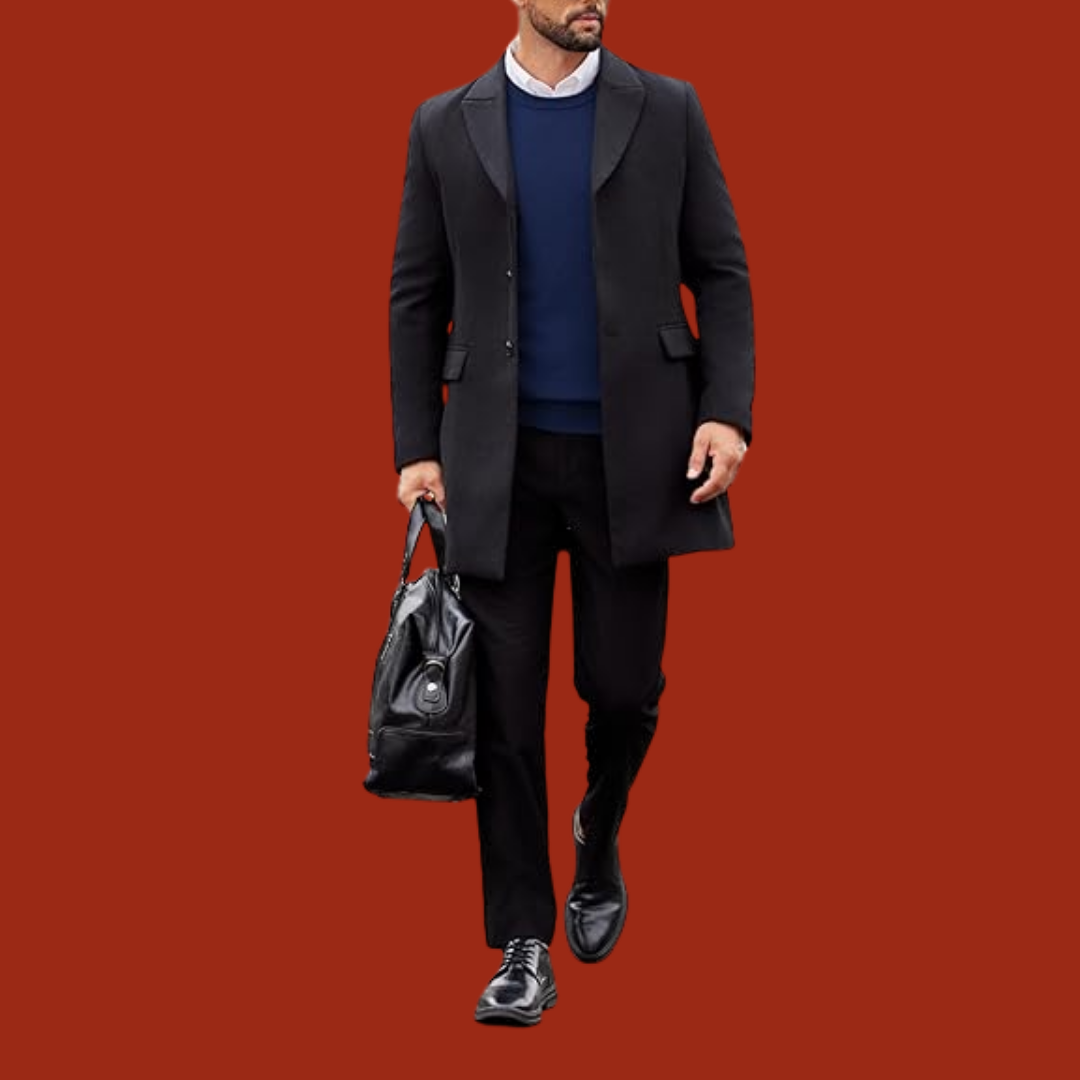 Erik – Stilfull strikkegenser med skjortekrage-look